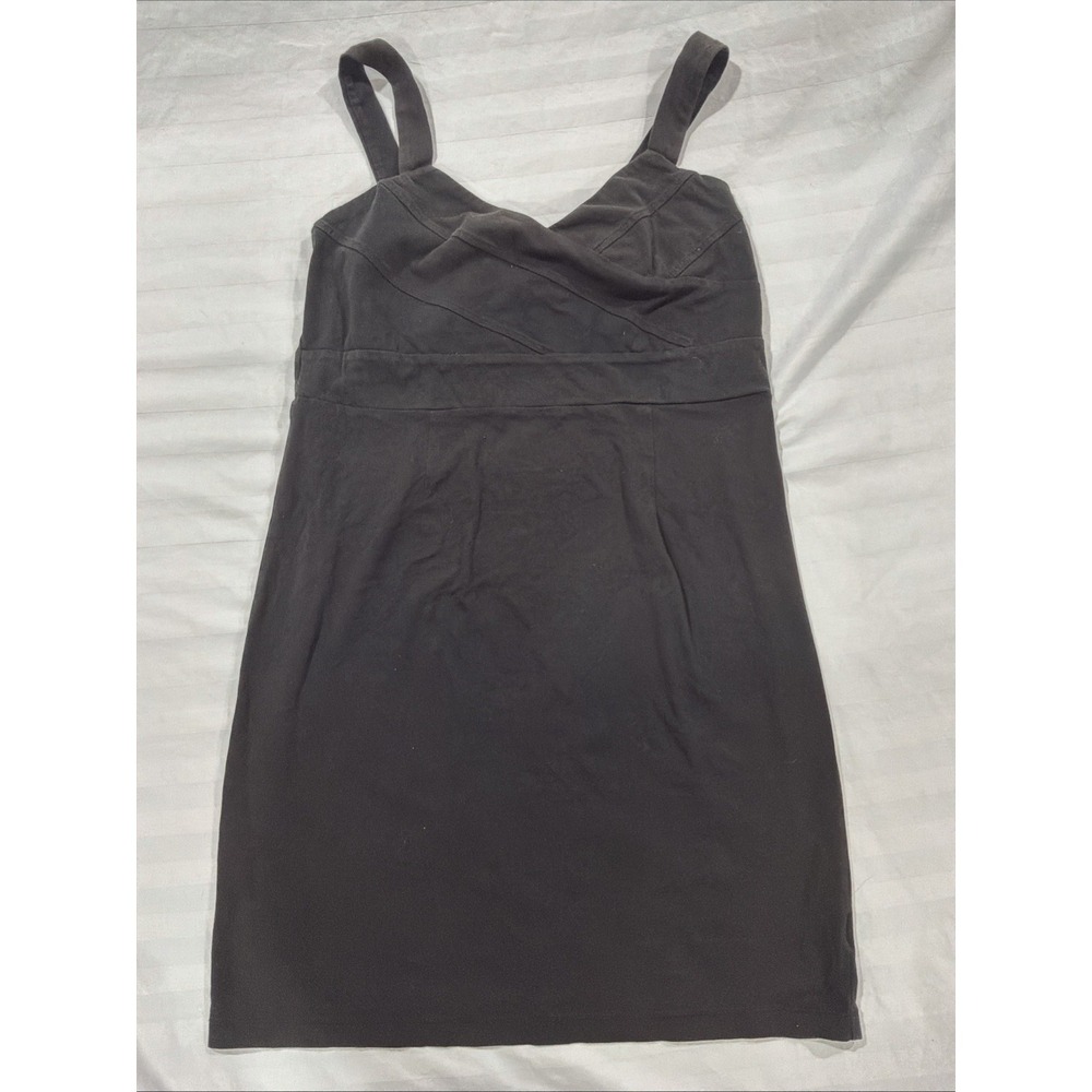 Women Vtg Y2K  Xhilaration Black Stretch Mini Bodycon Dress Sz L‎ Dark Fairy